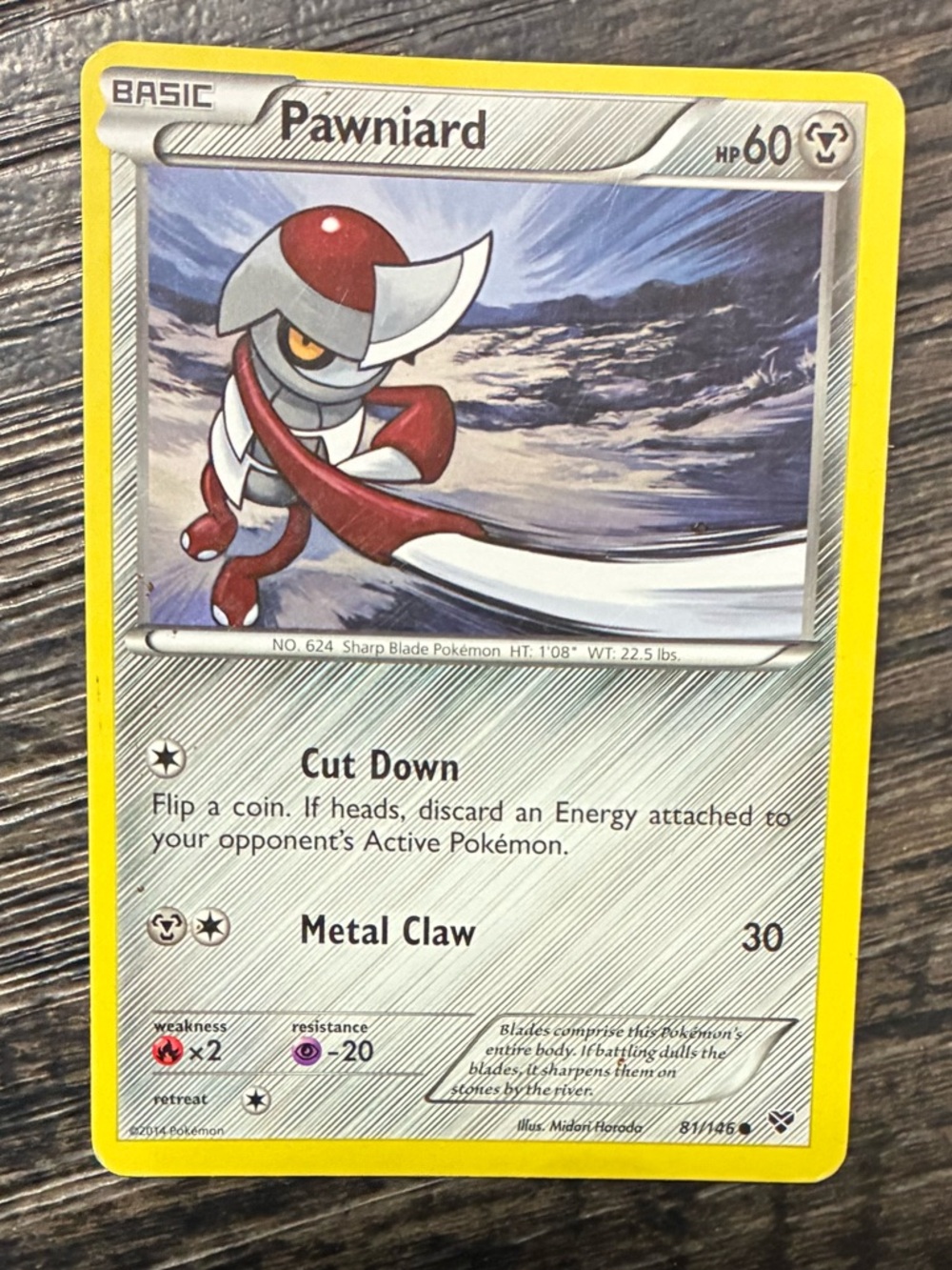 Pokémon Pawnizard (Pawnaird) Trading Card - Basic - 60 HP